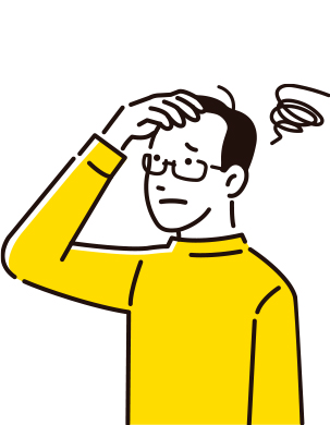 薄毛に悩む男性イメージ