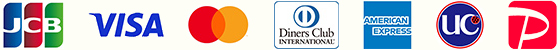 JCB・VISA・master・Diners・amex・UC・paypay