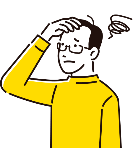 薄毛に悩む男性イメージ